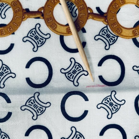 Vintage Celine Cotton Scarf - Picture 10 of 14